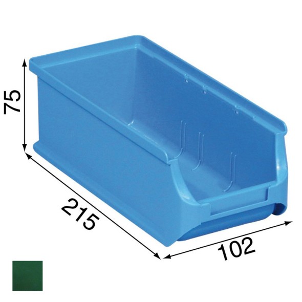 Plastové boxy na drobný materiál - 102 x 215 x 75 mm, zelené