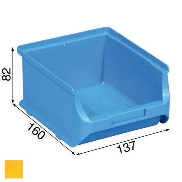 Plastové boxy na drobný materiál - 137 x 160 x 82 mm, žlté