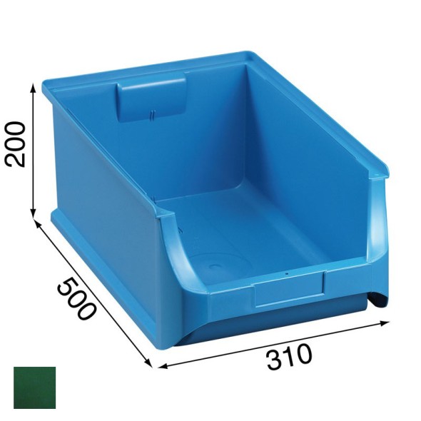 Plastové boxy PLUS 5, 310 x 500 x 200 mm, zelené, 6 ks