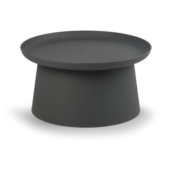 Plastový kávový stolek FUNGO, průměr 700 mm, šedý