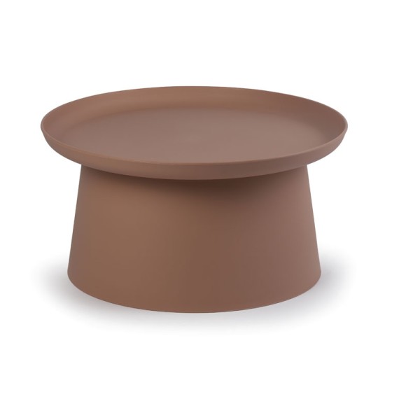 Plastový kávový stolík FUNGO priemer 700 mm, tehlový