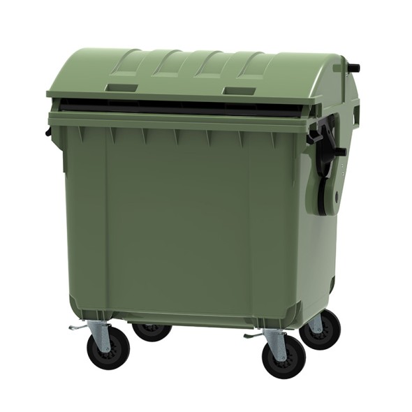 Plastový kontajner na triedenie odpadu CLE 1100, zelený