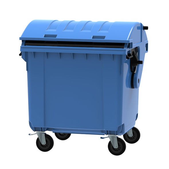 Plastový kontajner na triedený a komunálný odpad CLE 1100, modrý