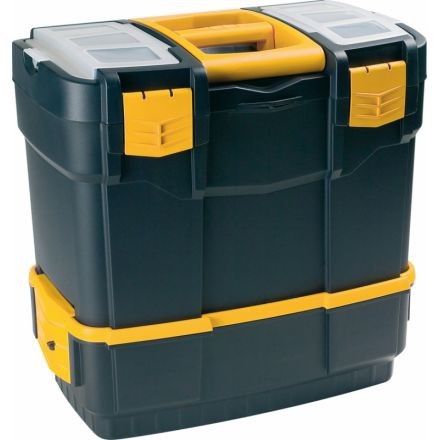 Plastový kufor na náradie s prídavným boxom 460x280x455 mm