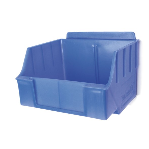 Plastový závesný box na náradie SPOLIA pre závesný systém REPONIO, 140 x 130 x 95 mm, modrý