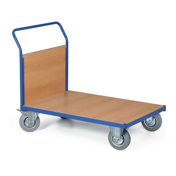 Plošinový vozík s výplňou madlá, 750 x 500 mm, nosnosť 200 kg