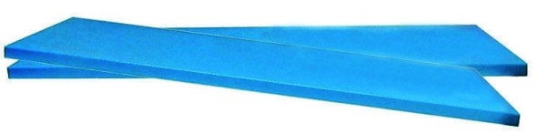 Prídavná polica ku kovovým skriniam, 380 x 380 mm, modrá, 1 ks