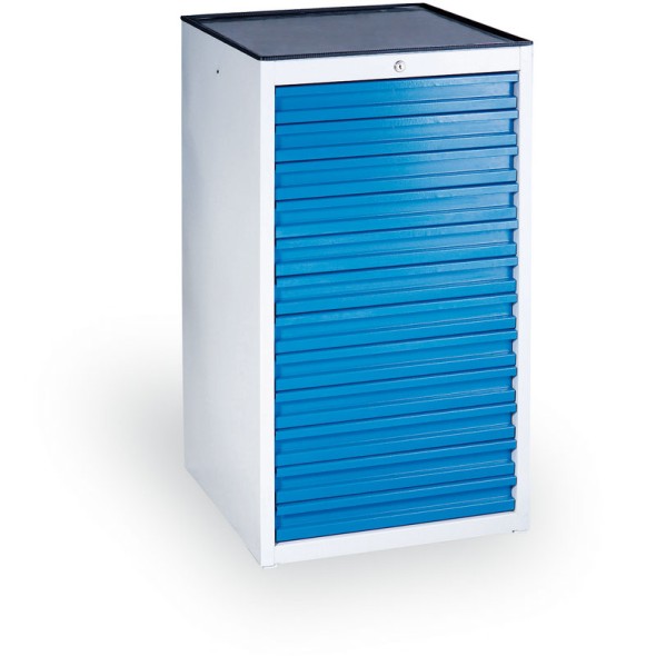 Prístavný dielenský zásuvkový kontajner na náradie GÜDE, 12 zásuviek, 1100 x 570 x 590 mm, modrá