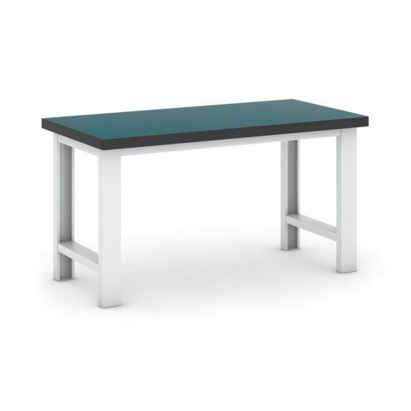 Profesjonalny stół warsztatowy GB 500, zielony blat, długość 1500 mm