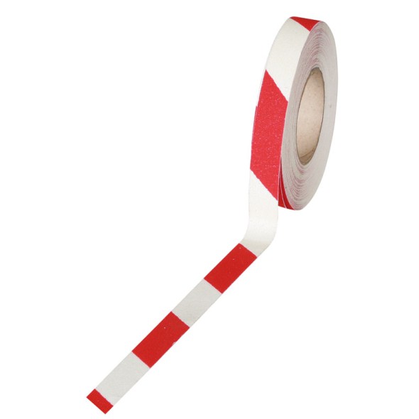 Protiskluzová páska - jemné zrno, 50 mm x 18,3 m, bílo-červená