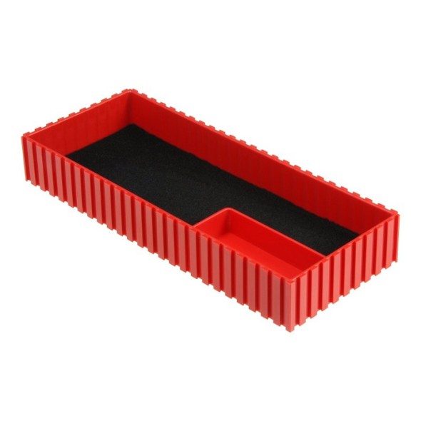 Pudełko plastikowe na mikrometr 35-100x250 mm, czerwone