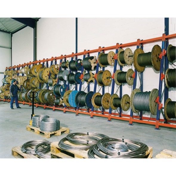 Regály na kabelové bubny, 4400 x 900 x 1100 mm, základní