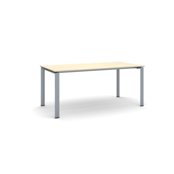 Rokovací stôl INFINITY so sivostriebornou podnožou 1800 x 900 x 750 mm, breza