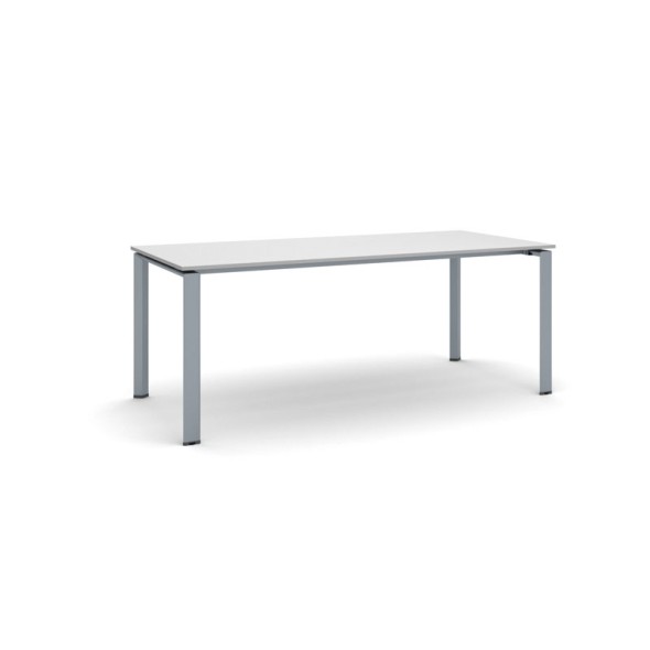 Rokovací stôl INFINITY so sivostriebornou podnožou 2000 x 900 x 750 mm, sivá
