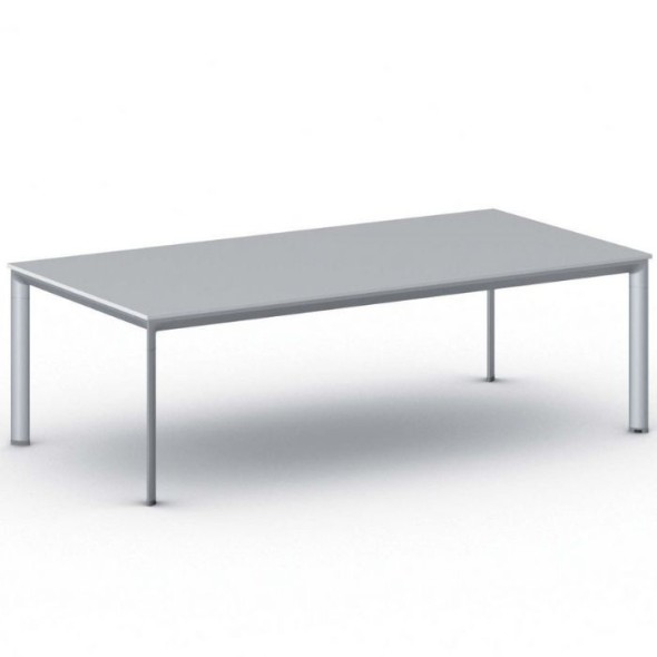 Rokovací stôl PRIMO INVITATION 2400 x 1200 x 740 mm, sivá