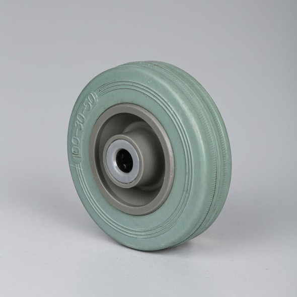 Samostatné kolo, plastový disk, šedá guma, 100 mm