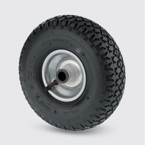 Samostatné kolo s duší 300 mm, kovový disk, černé pneu