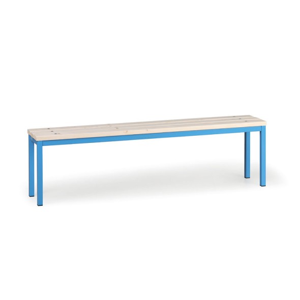 Šatní lavice, sedák - latě, délka 1500 mm, modrá