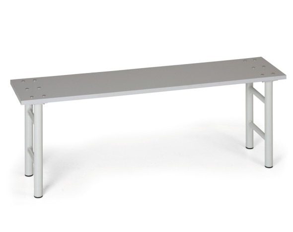 Šatní lavička, sedák - lamino, nohy šedé, 1500 mm