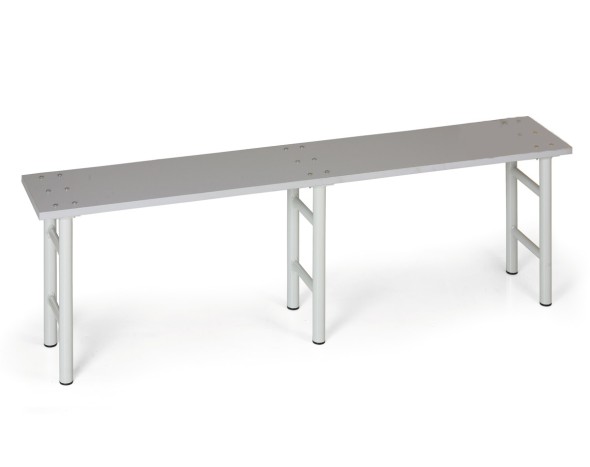 Šatníková lavička, sedák - lamino, 2000 mm, nohy sivé