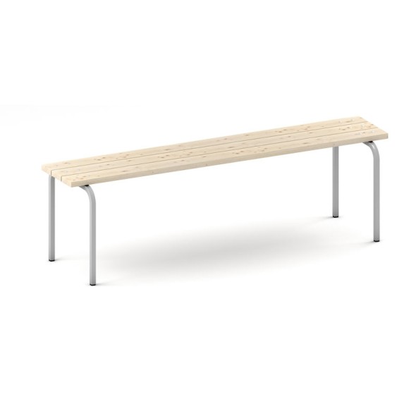 Šatníková lavička, sedák - laty, sivé nohy, 1000 mm