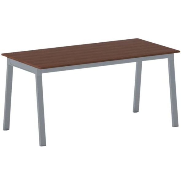Schreibtisch, Mehrzwecktisch PRIMO BASIC, 1600 x 800 mm, graues Fußgestell, Kirschbaum
