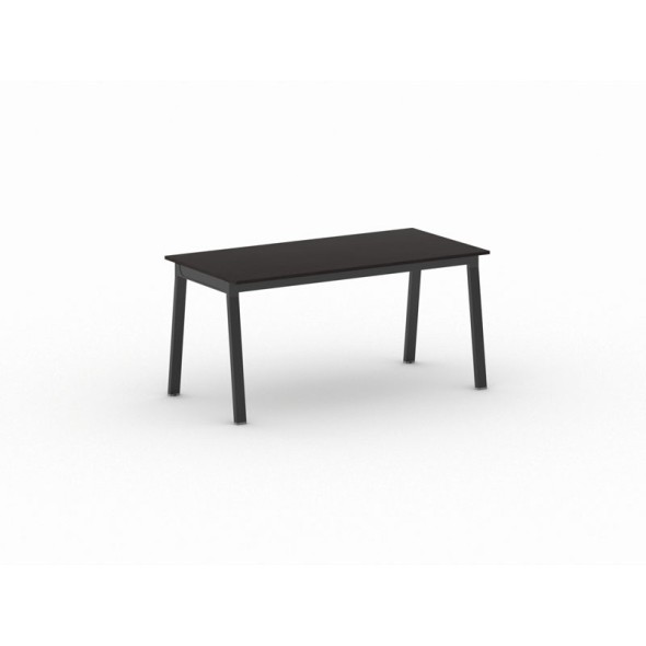 Schreibtisch, Mehrzwecktisch PRIMO BASIC, 1600 x 800 mm, schwarzes Fußgestell, wenge