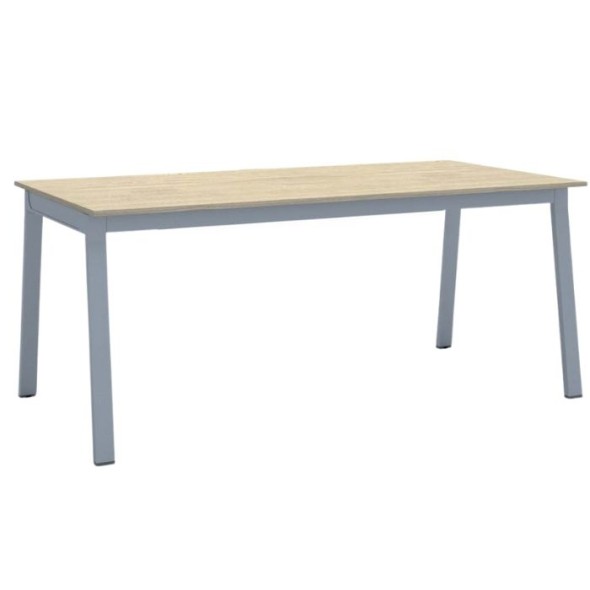 Schreibtisch, Mehrzwecktisch PRIMO BASIC, 1800 x 900 mm, graues Fußgestell, Eiche natur