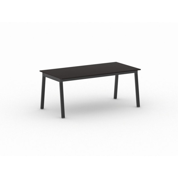 Schreibtisch, Mehrzwecktisch PRIMO BASIC, 1800 x 900 mm, schwarzes Fußgestell, wenge