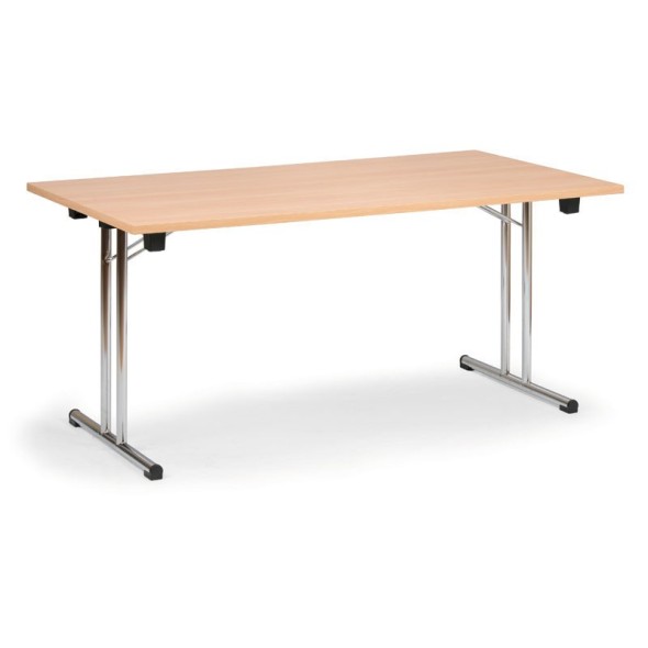 Składany stół konferencyjny FOLD, 1400x690 mm, buk