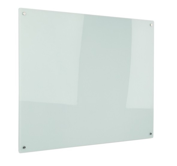 Skleněná magnetická tabule na zeď, bílá, 700 x 500 mm