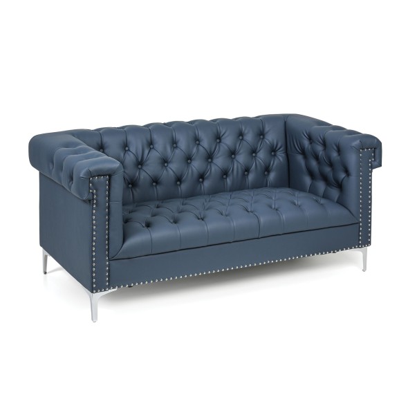 Sofa RICK, 2-osobowa, niebieska