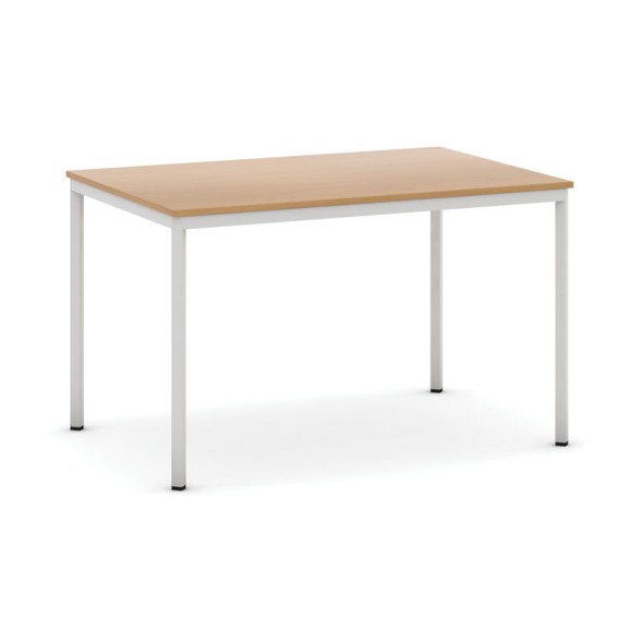 Stół do jadalni i stołówki, 1200 x 800 mm, jasnoszara konstrukcja, buk