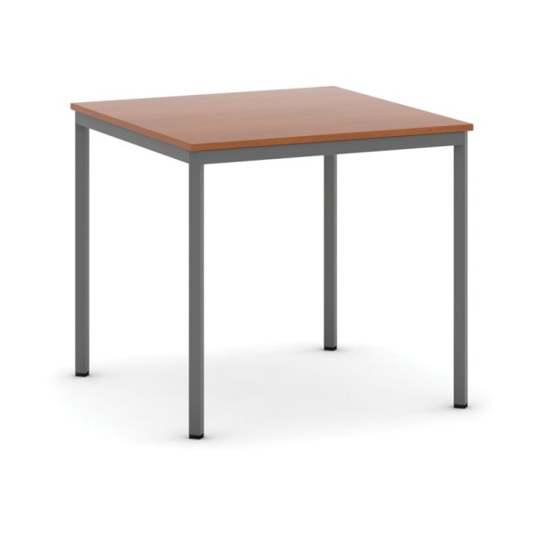 Stół do jadalni i stołówki, 800 x 800 mm, ciemnoszara konstrukcja, czereśnia