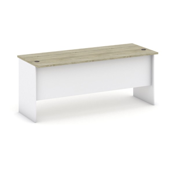 Stôl písací MIRELLI A+, rovný, dĺžka 1800 mm, biela/dub sonoma