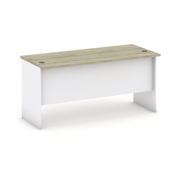 Stôl písací rovný MIRELLI A+, dĺžka 1600 mm, biela/dub sonoma