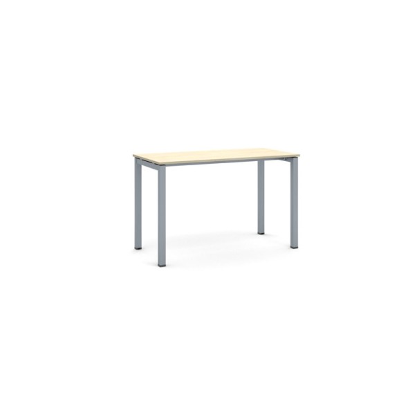 Stôl PRIMO SQUARE so sivostriebornou podnožou 1200 x 600 x 750 mm, breza