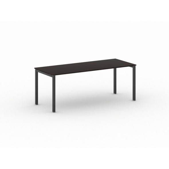 Stôl Square s čiernou podnožou 2000 x 800 x 750 mm, wenge