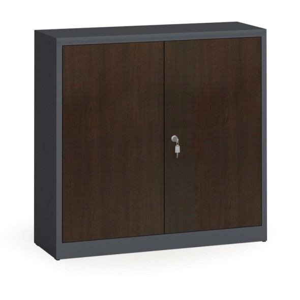 Svařované skříně s lamino dveřmi, 1150 x 1200 x 400 mm, RAL 7016/wenge