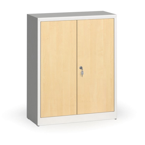 Svařované skříně s lamino dveřmi, 1150 x 920 x 400 mm, RAL 7035/bříza