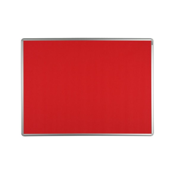 Tablica tekstylna ekoTAB w aluminiowej ramie, 900 x 600 mm, czerwona