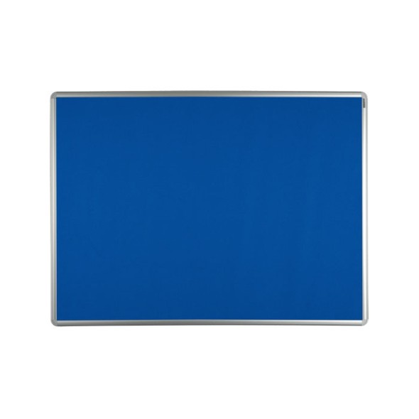Textilná nástenka ekoTAB v hliníkovom ráme, 900 x 600 mm, modrá