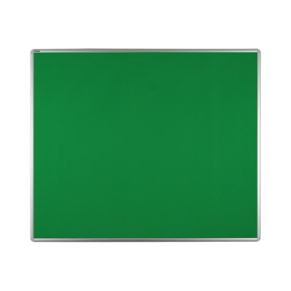 Textilní nástěnka ekoTAB v hliníkovém rámu, 1200 x 900 mm, zelená
