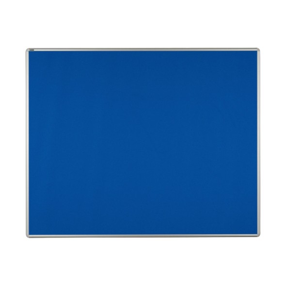 Textilní nástěnka ekoTAB v hliníkovém rámu, 1500 x 1200 mm, modrá