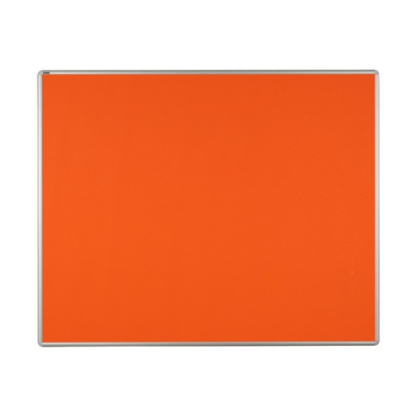 Textilní nástěnka ekoTAB v hliníkovém rámu, 1500 x 1200 mm, oranžová