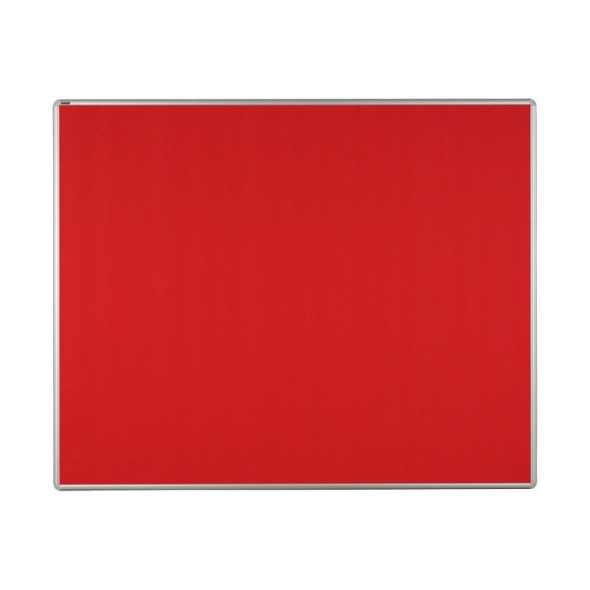 Textiltafel ekoTAB mit Alurahmen, 1500 x 1200 mm, rot