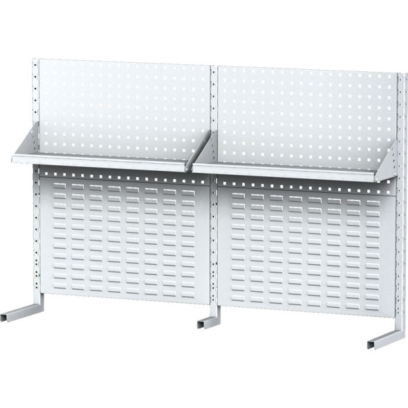 Tischaufbau 1500 mm, für Werkzeug und Kunststoffboxen mit Regal
