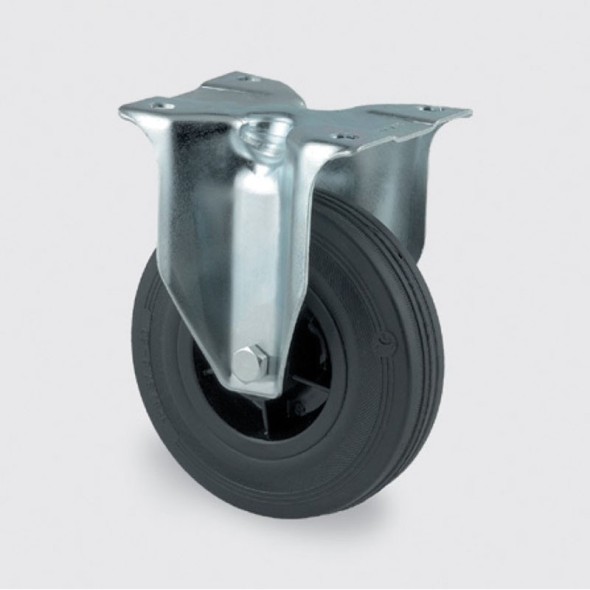 Transportné koliesko 100 mm, plastový disk, čierna guma