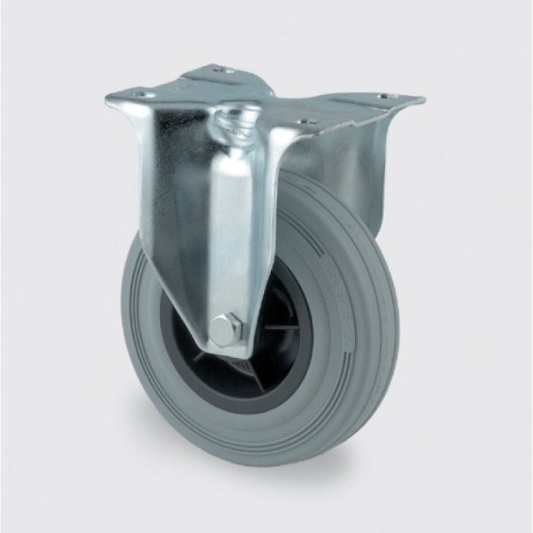 Transportní kolečko 125 mm, plastový disk, šedá guma
