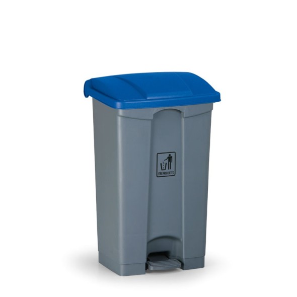 Uniwersalny kosz na śmieci do segregacji z pedałem, 87 l, 480 x 360 x 820 mm, niebieski